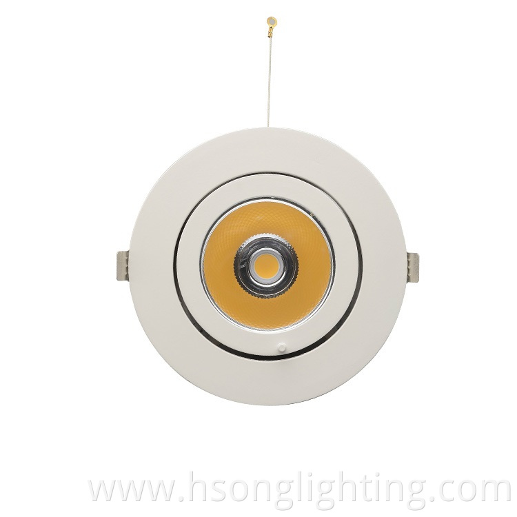 New Design Fixture Round Trunk Light Rotatable Recessed Downlight